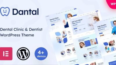 Dantal Dental Clinic & Dentist WordPress Theme Free Download