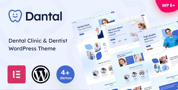 Dantal Dental Clinic & Dentist WordPress Theme Free Download