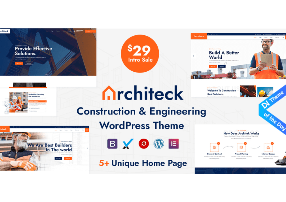 Architeck v1.5 Construction WordPress Theme