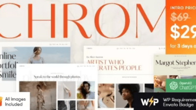 Chroma Photography Portfolio WordPress Theme Free Download