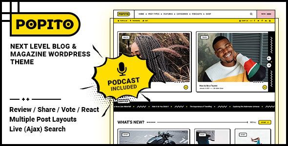 Popito v1.1.3 Blog & Magazine WordPress Theme