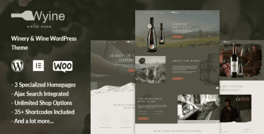 Wyine Wine Shop Theme Free Download
