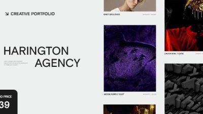 Harington Nulled Creative Portfolio Theme Free download
