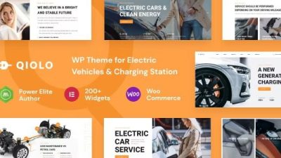 Qiolo Vehicle & EV Charging WordPress Theme Free Download