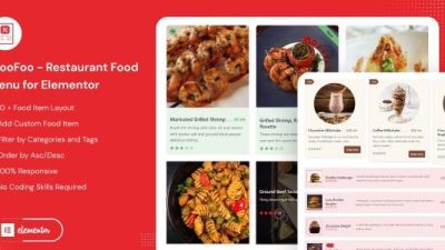 WooFoo v1.0.2 Restaurant Food Menu for Elementor