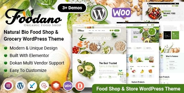Foodano v1.0 Natural Food Shop WordPress Theme