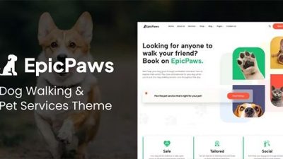 EpicPaws Dog Walking & Pet Services Theme Free Download
