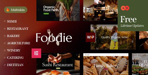 Foodie v1.4.0 Food & Wine Elementor Multiskin WordPress Theme [Activated]