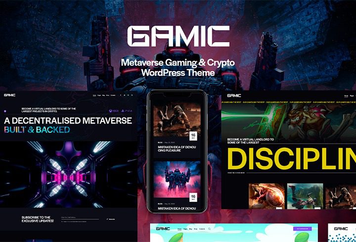 Fixed* Gamic v1.3.0 Metaverse Gaming & Crypto WordPress Theme