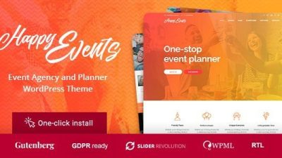 Happy Events Holiday Planner & Event Agency WordPress Theme v.1.2.2