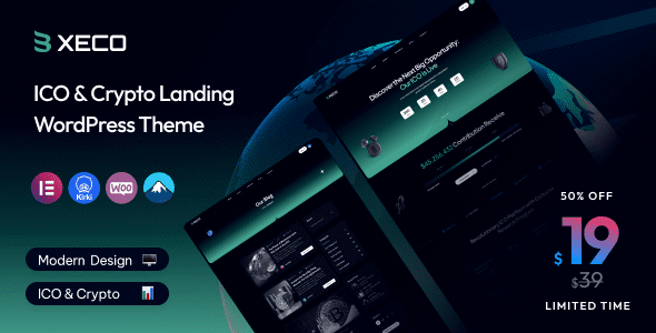 Xeco v1.0 ICO & Crypto Landing WordPress Theme