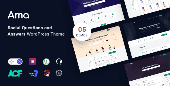 AMA v1.4.0 WordPress bbPress Forum Theme with Social Questions and Answers