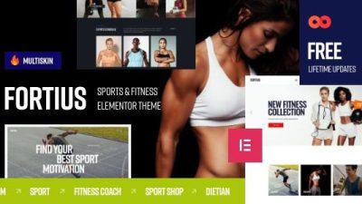 Fortius v2.3.0 Sports & Fitness Elementor WordPress Theme