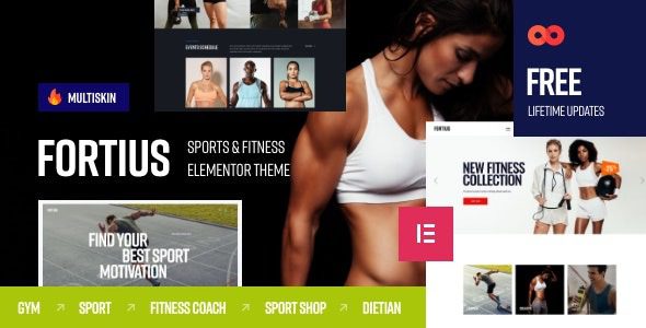 Fortius v2.3.0 Sports & Fitness Elementor WordPress Theme
