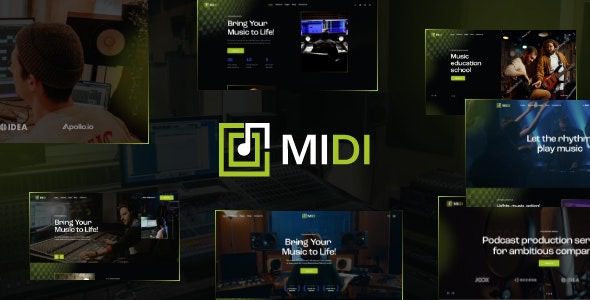 Midi Nulled Sound & Music Production WordPress Theme Free Download