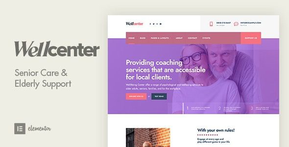 Wellcenter v1.4 Senior Care & Support WordPress Theme