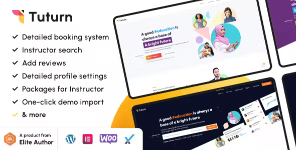 Tuturn v2.9 Online Tutors MarketPlace WordPress Theme