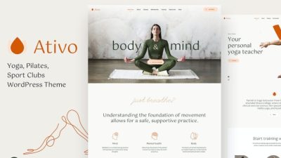 Ativo v7.4 Pilates Yoga WordPress Theme [Activated]