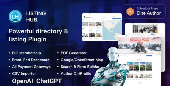 ListingHub (v1.1.3) WordPress Business Directory Listing Plugin