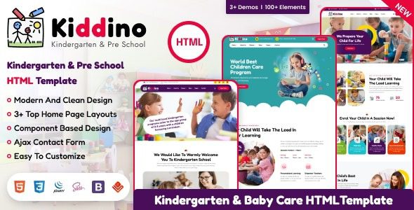 Kiddino v1.0.0 Kids & Kindergarten WordPress Theme