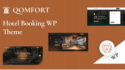 Qomfort Hotel Booking WordPress Theme