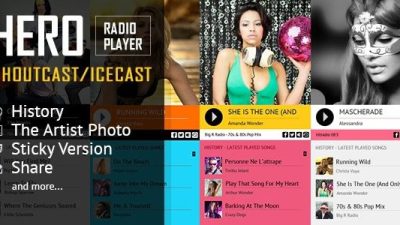 Hero (v4.4.2) Shoutcast and Icecast Radio Player With History
