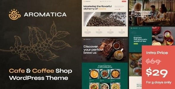 Aromatica (v1.0) Cafe & Coffee Shop WordPress Theme