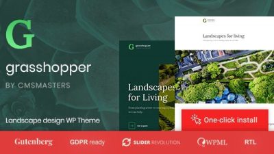 Grasshopper (v1.1.3) Landscape Design and Gardening Services WP Theme