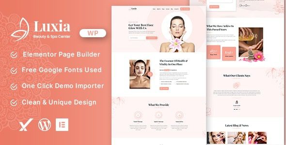 Luxia v1.0.0 Beauty & Spa Center WordPress Theme