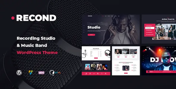 (v1.1.7) Recond Recording Studio & Music Band WordPress Theme