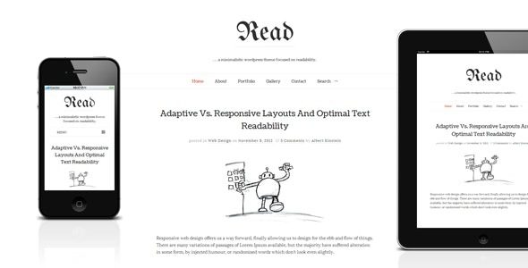 Read WP v4.6.2 Minimalist WordPress Blog Theme