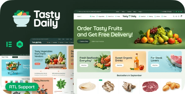 Tasty Daily (v1.1) Grocery Store & Food WooCommerce Theme