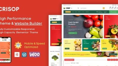 Crisop v1.0.8 Elementor Grocery Store & Food WooCommerce Theme