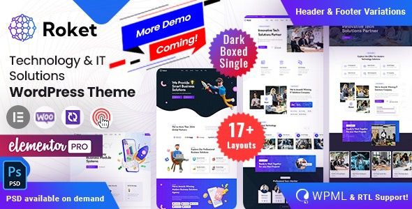 Roket v.1.4.0 Technology & IT Solutions WordPress Theme