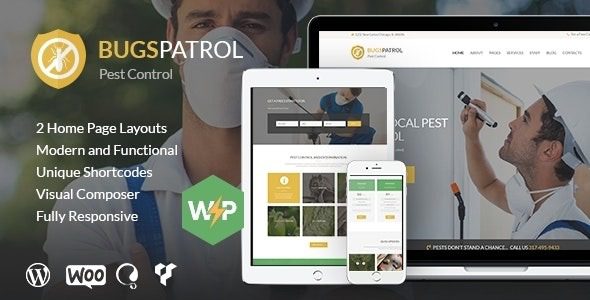 BugsPatrol v1.5.0 Pest & Insects Control Disinsection Services WordPress Theme
