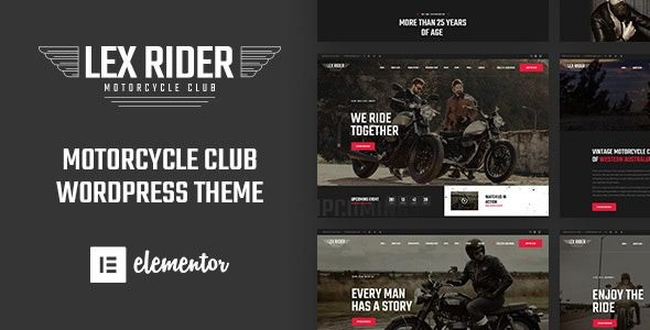 LexRider v.1.6.5 Motorcycle Club WordPress Theme