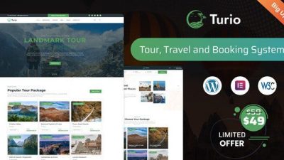 Turio (v1.3.0) Tour and Travel WordPress Theme Tourism Agency