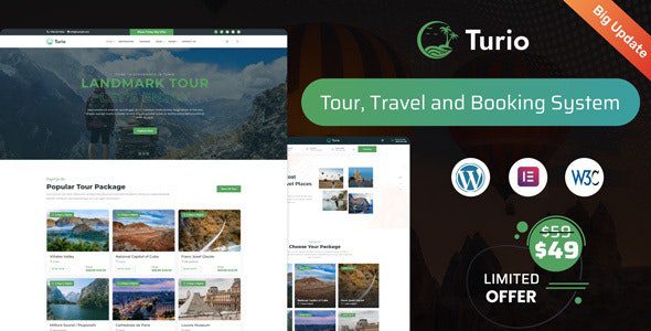 Turio (v1.3.0) Tour and Travel WordPress Theme Tourism Agency