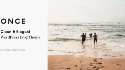 Once v1.2.5 Clean & Elegant WP Blog Theme [Activated]