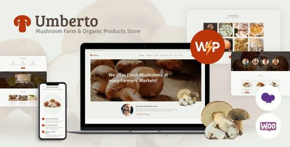 Umberto (v1.2.7) Mushroom Farm & Organic Products Store Theme