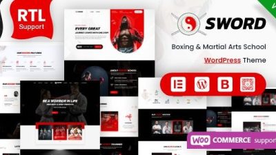 Sword v2.1.4 Martial Arts Boxing WordPress Theme + RTL