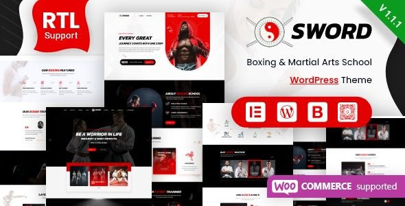 Sword v2.1.4 Martial Arts Boxing WordPress Theme + RTL