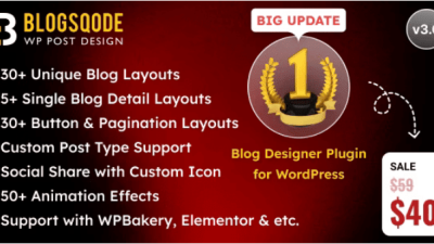Blogsqode v3.0.0 Blog Design for WordPress