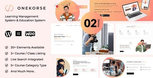 Onekorse v1.0.2 LMS Education Theme