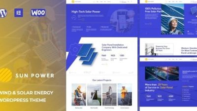 SunPower v1.0.4 Solar Renewable Energy Theme