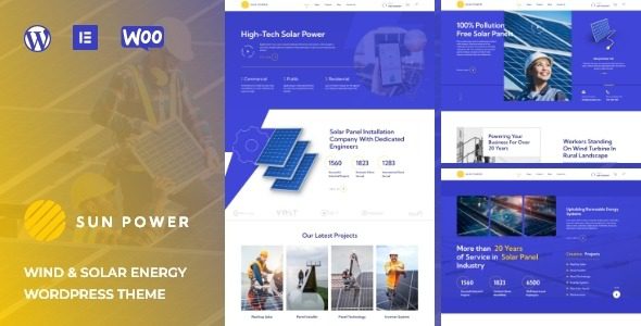 SunPower v1.0.4 Solar Renewable Energy Theme
