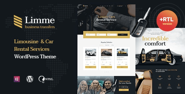 Limme (v1.2.3) Limousine Transfers & Car Dealer WordPress Theme + RTL [Activated]