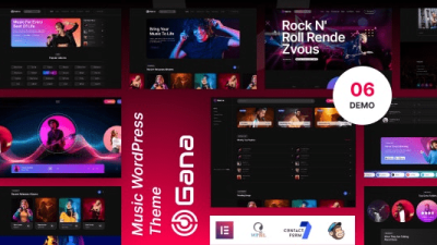 Gana (v1.0.3) Music and Event WordPress Theme 