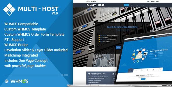 Multi Host v.2.7 WHMCS Hosting WordPress Theme