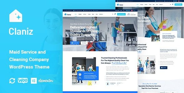 Claniz v1.0.3 Cleaning Services WordPress Theme